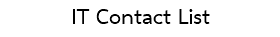 IT Contact List